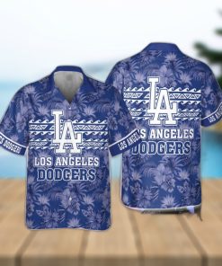 Los Angeles Dodgers MLB Logo Pattern Summer 3D Hawaiian Shirt