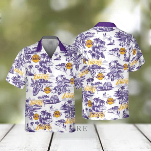 Los Angeles Lakers Retro Hawaiian Shirt For Men And Women Gift Beach -  Limotees