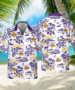 Los Angeles Lakers Hawaiian Button Up Shirt