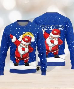 Los Angeles Rams Dab Santa Knitted Ugly Christmas Sweater AOP Gift For Men And Women