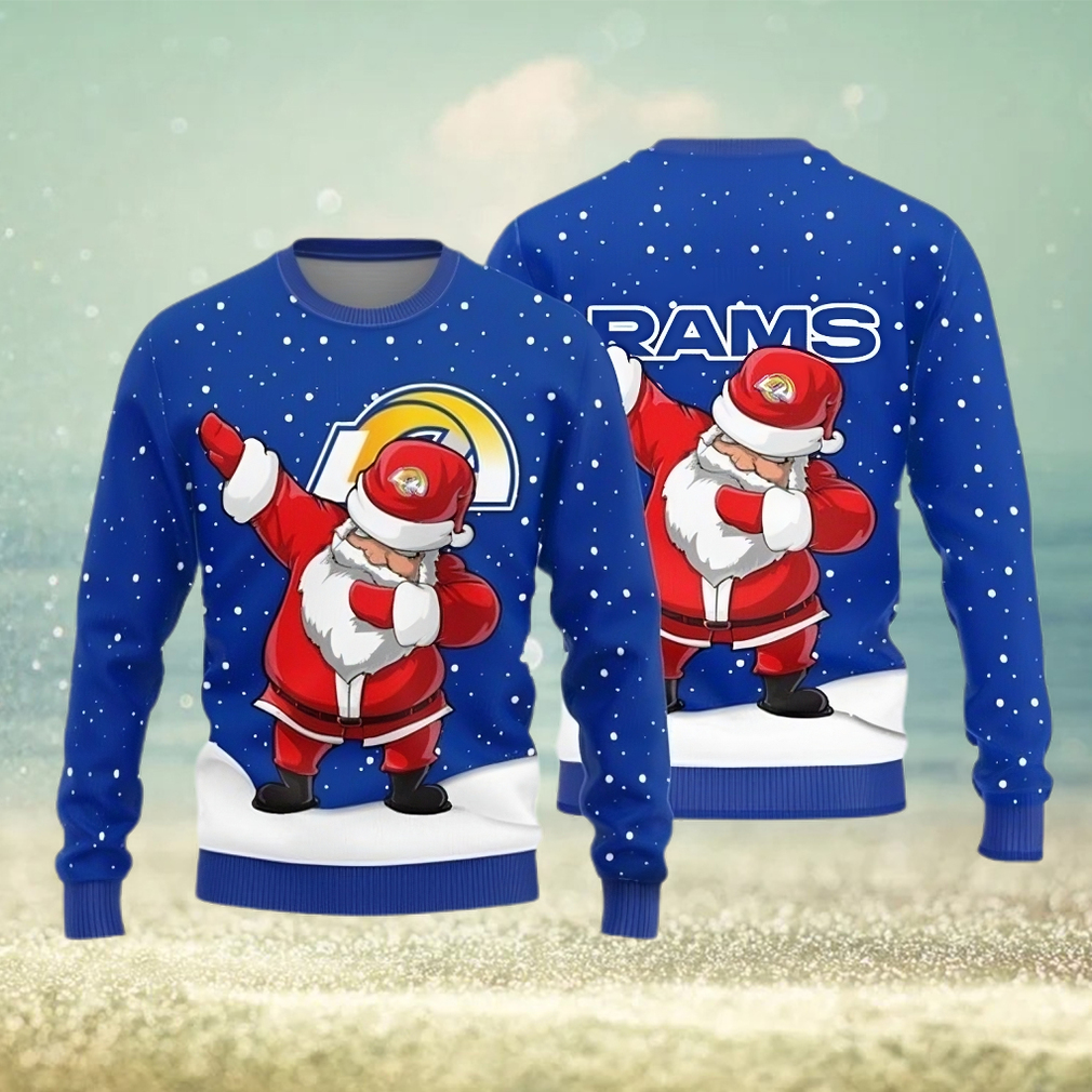 Cute Grinch American Football Los Angeles Rams Ugly Christmas Sweater