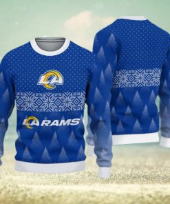 Los Angeles Rams Fans Pattern Traditional Knitted Christmas Sweater