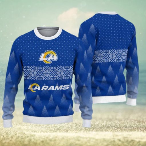 Los Angeles Rams Fans Pattern Traditional Knitted Christmas Sweater