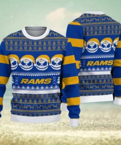 Los Angeles Rams Fans Reindeer Pattern Ugly Christmas Sweater Gift