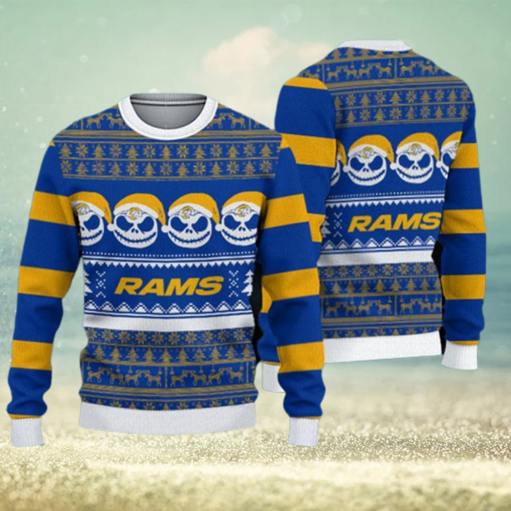 Los Angeles Rams Fans Reindeers Pattern Ugly Christmas Sweater