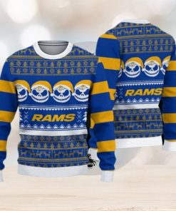 Los Angeles Rams Fans Reindeer Pattern Ugly Christmas Sweater Gift