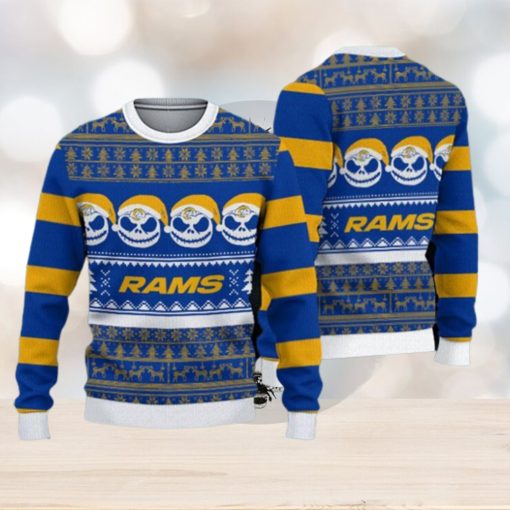 Los Angeles Rams Fans Reindeer Pattern Ugly Christmas Sweater Gift