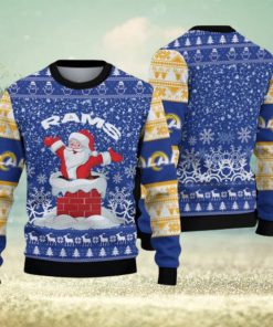 Los Angeles Rams Fans Santa Claus Pattern Ugly Christmas Sweater Gift