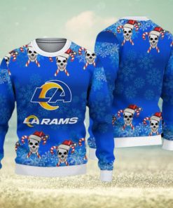 Los Angeles Rams Fans Skull Family Knitted Christmas Sweater