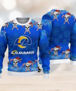 Los Angeles Rams Fans Skull Family Knitted Christmas Sweater