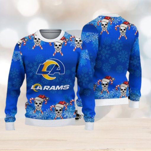 Los Angeles Rams Fans Skull Family Knitted Christmas Sweater