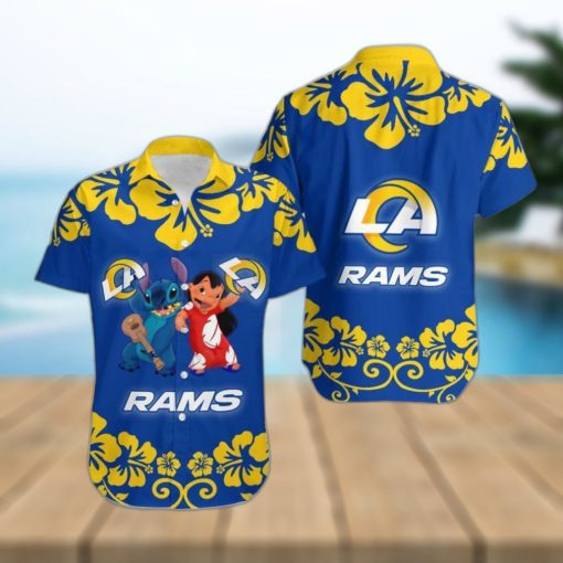 Los Angeles Rams Lilo And Stitch Hawaiian Shirt Holiday Gift For Christmas