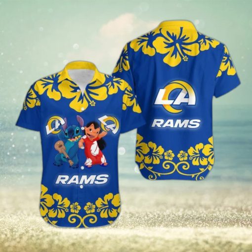 Los Angeles Rams Lilo And Stitch Hawaiian Shirt Holiday Gift For Christmas