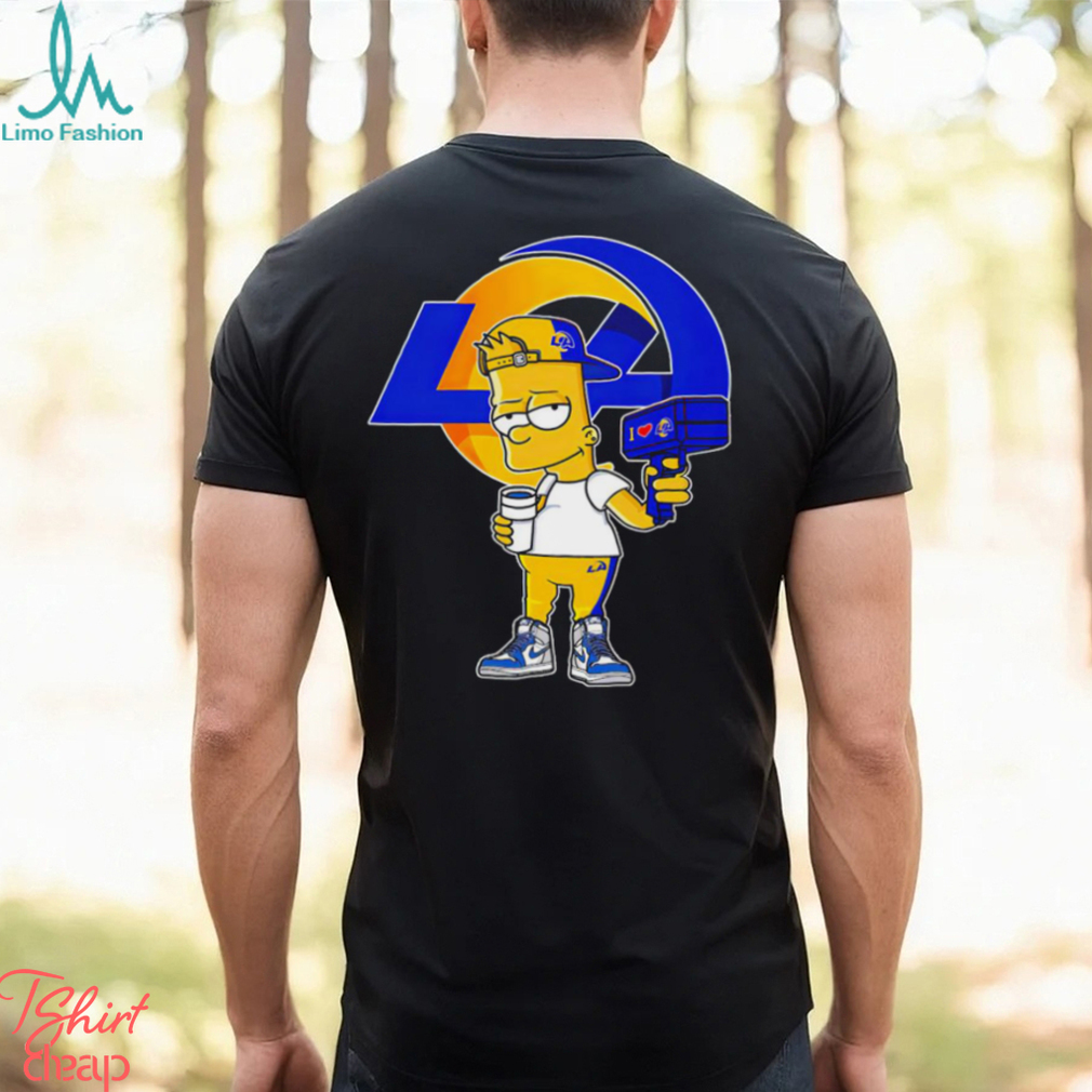 Los Angeles Rams NFL X Bart Simpson cartoon shirt - Limotees