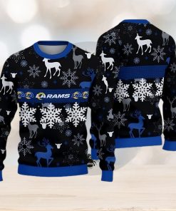 Los Angeles Rams Pattern Knitted Ugly Christmas Sweater AOP Gift For Men And Women