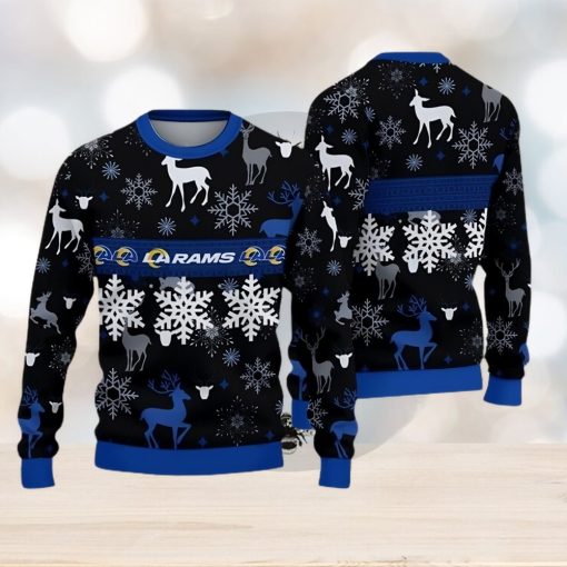 Los Angeles Rams Pattern Knitted Ugly Christmas Sweater AOP Gift For Men And Women