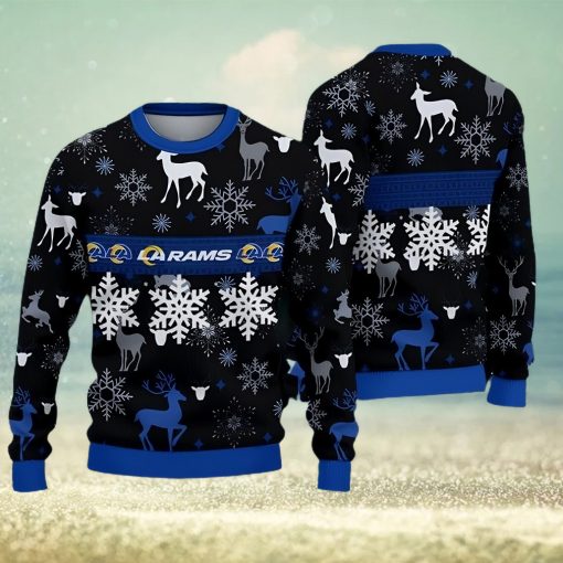 Los Angeles Rams Pattern Ugly Christmas Sweater Gift