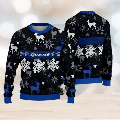 Los Angeles Rams Pattern Ugly Christmas Sweater Gift