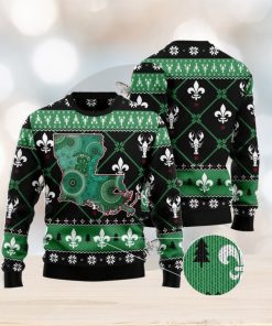 Louisiana USA Symbols Pattern Ugly Christmas Sweater Family Noel Gift