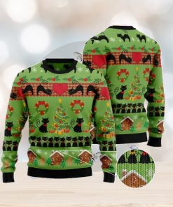 Love Black Cat Men And Women Christmas Gift 3D Ugly Christmas Sweater