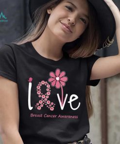 Love Breast Cancer Pink Ribbon Floral For Women And Men T Shirt