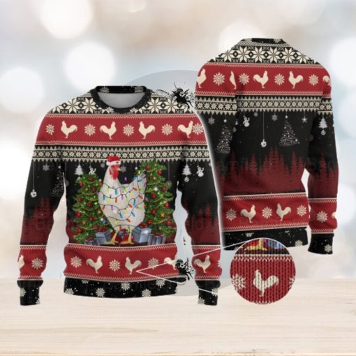 Love Chicken Light Ugly Christmas Sweater Men And Women Christmas Gift Men And Women Sweater