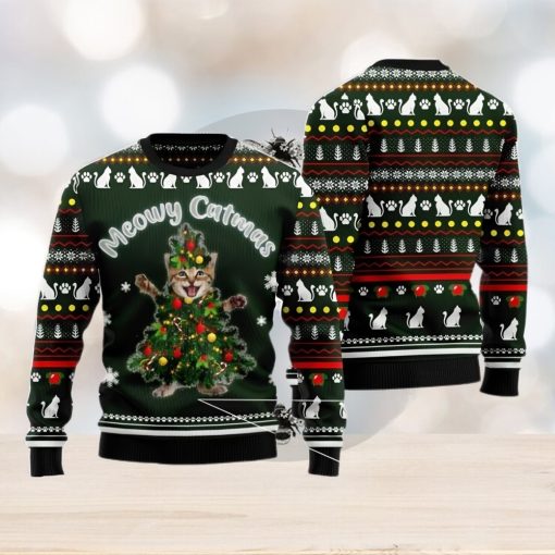 Love Meowy Catmas Men And Women Christmas Gift 3D Ugly Christmas Sweater