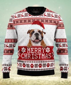 Love Pug Merry Christmas Bulldog Ugly Christmas Sweater