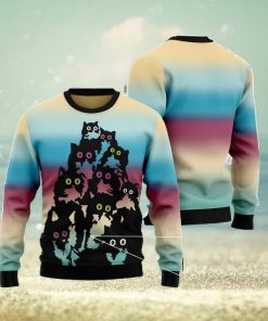 Lovely Black Cat Men And Women Christmas Gift 3D Ugly Christmas Sweater