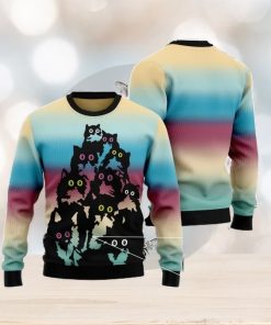 Lovely Black Cat Men And Women Christmas Gift 3D Ugly Christmas Sweater