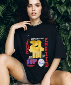 MEN’S NIKE JOEL EMBIID BLACK PHILADELPHIA 76ERS 2023 NBA MVP T SHIRT