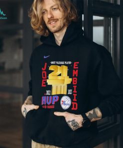 MEN’S NIKE JOEL EMBIID BLACK PHILADELPHIA 76ERS 2023 NBA MVP T SHIRT