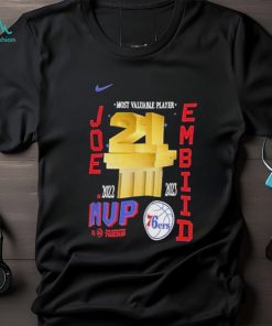 MEN’S NIKE JOEL EMBIID BLACK PHILADELPHIA 76ERS 2023 NBA MVP T SHIRT