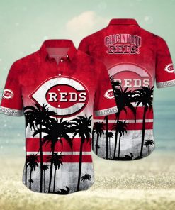 MLB Cincinnati Reds Hawaiian Shirt Aloha Palm Trees Summer Holiday Gift