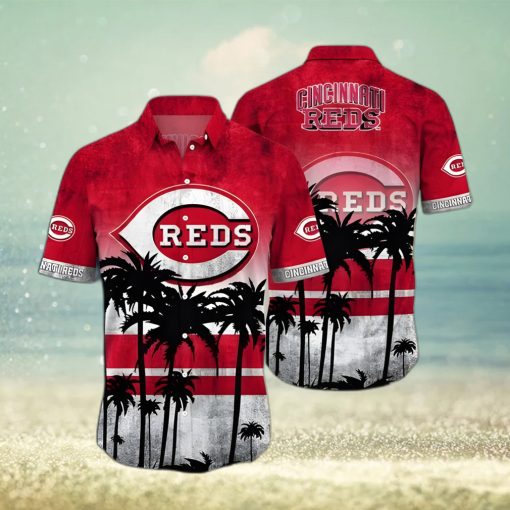 MLB Cincinnati Reds Hawaiian Shirt Aloha Palm Trees Summer Holiday Gift