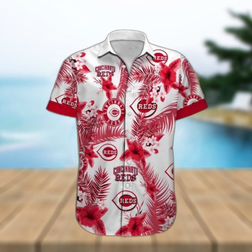 MLB Cincinnati Reds Hawaiian Shirt Colorful Tropical Forest Beach Lovers Gift