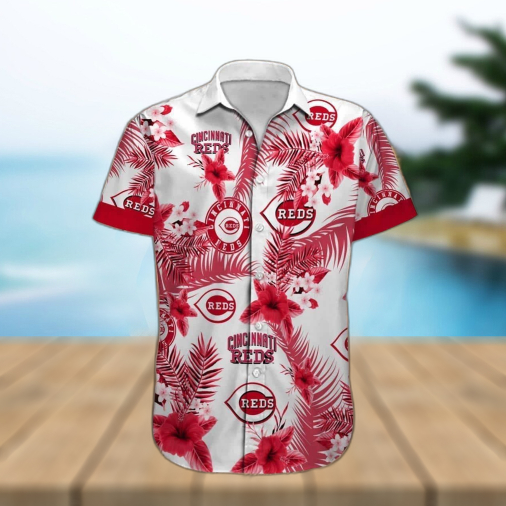 MLB Cincinnati Reds Logo Hot Hawaiian Shirt Gift For Men And Women Color  White - Banantees