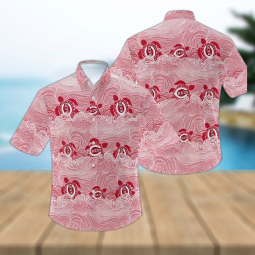 MLB Cincinnati Reds Hawaiian Shirt Holiday Pattern Logo Gift For Men And Women Fans