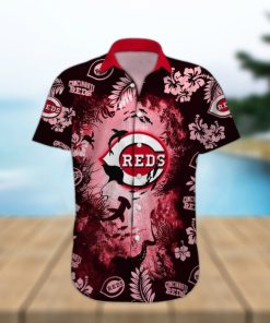 MLB Cincinnati Reds Hawaiian Shirt Marine Creatures Aloha Beach Trip Gift