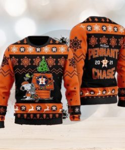 MLB Houston Astros Snoopy Santa 3D Knit Sweater