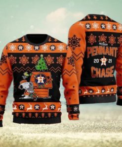 MLB Houston Astros Snoopy Santa 3D Knit Sweater