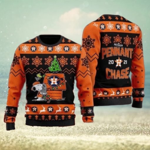 MLB Houston Astros Snoopy Santa 3D Knit Sweater