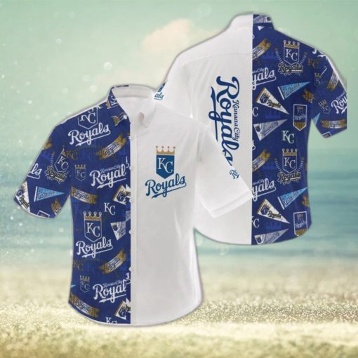 MLB Kansas City Royals Logo Hot Hawaiian Shirt Gift For Men And Women Color White