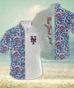 MLB New York Mets Logo Hot Hawaiian Shirt Gift For Men And Women Color White