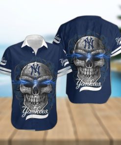 MLB New York Yankees Skull Carved Halloween Hawaiian Shirt Gift Men Women