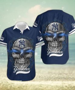 MLB New York Yankees Skull Carved Halloween Hawaiian Shirt Gift Men Women