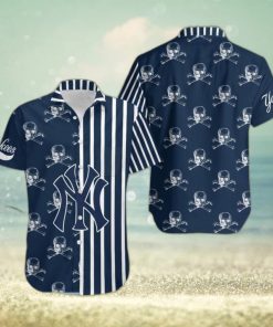 MLB New York Yankees Skull Pattern Danger Hawaiian Shirt For Halloween