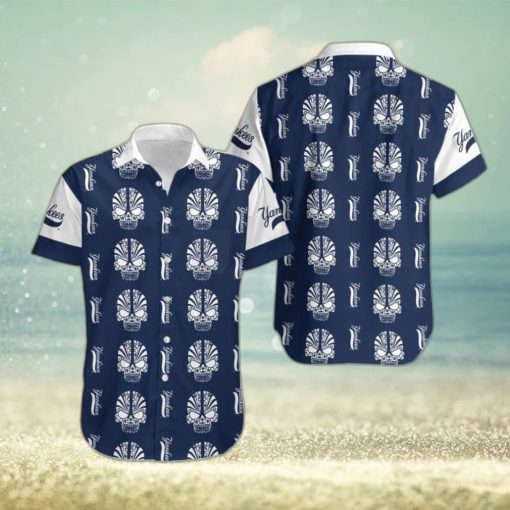 MLB New York Yankees Skull Pattern Island Hawaiian Shirt Gift For Halloween