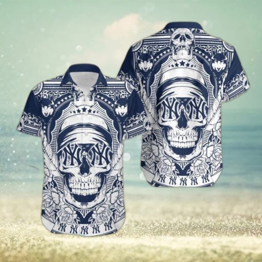 MLB New York Yankees Skull Skull Diamon Halloween Hawaiian Shirt For Fans