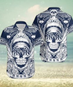 MLB New York Yankees Skull Skull Diamon Hawaiian Shirt Gift For Halloween